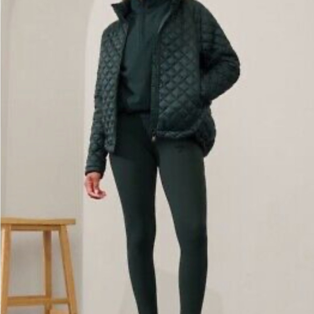 Athleta Whisper Featherless Jacket in Cypress Green